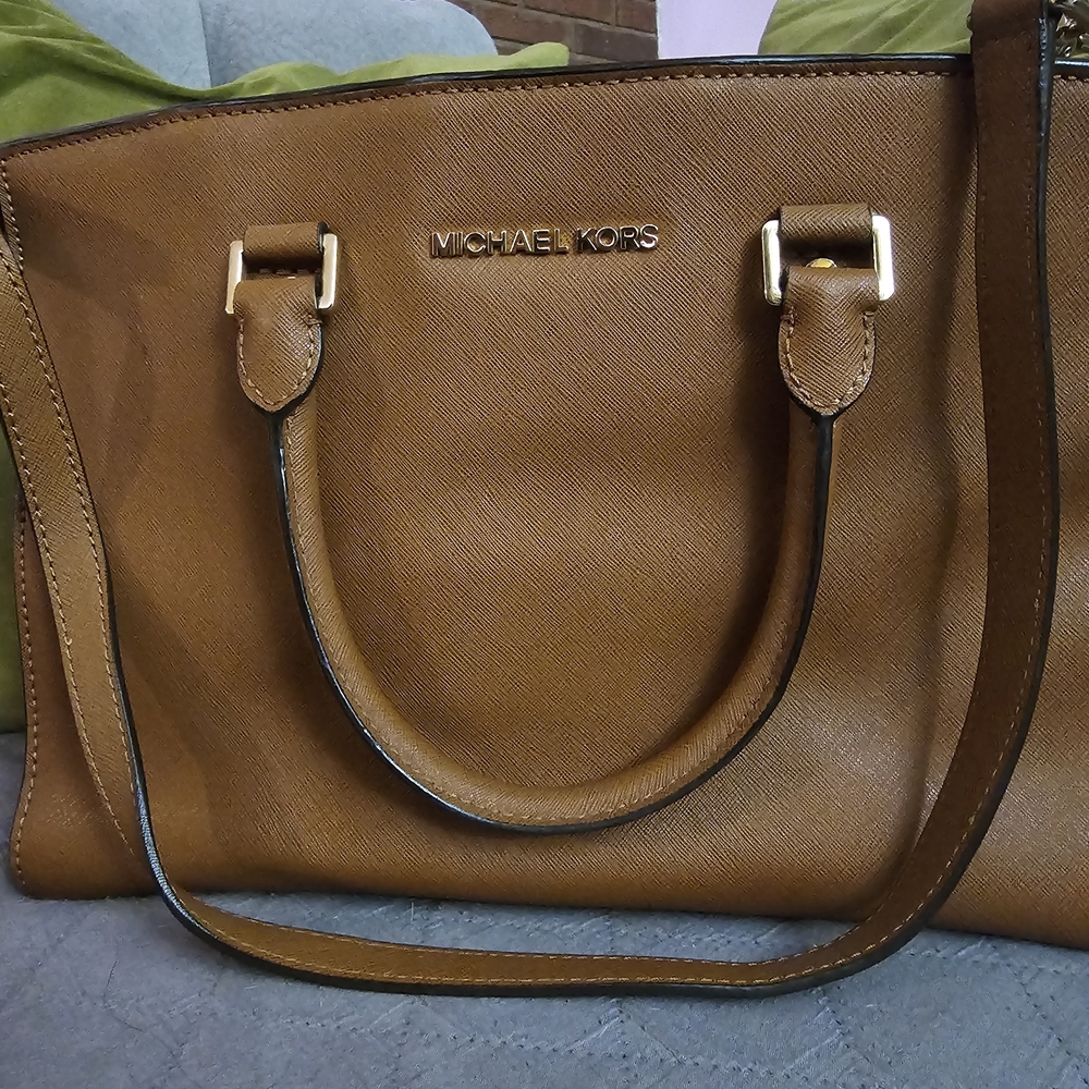 Michael Kors Brown Leather Tote Bag